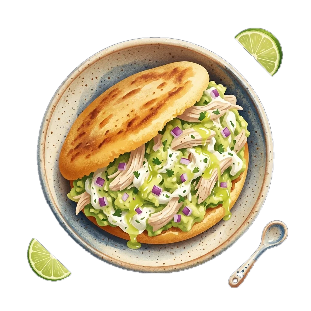 Chicken-Avocado Arepa (Arepa Reina Pepiada)
