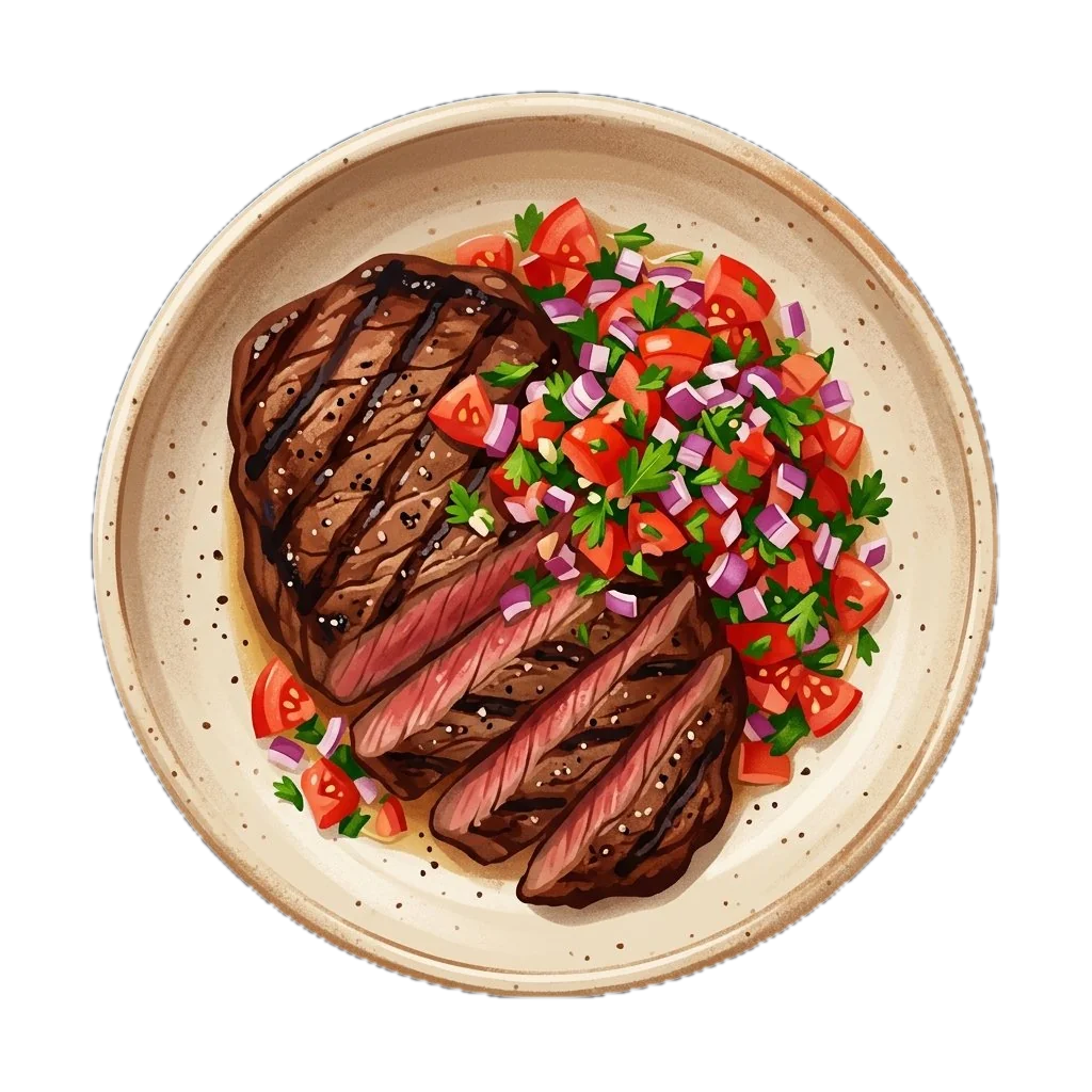 Argentinean Grilled Steak with Salsa Criolla (Bife con Salsa Criolla)