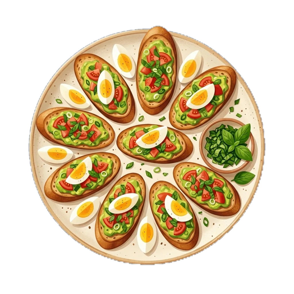 Avocado Breakfast Bruschetta