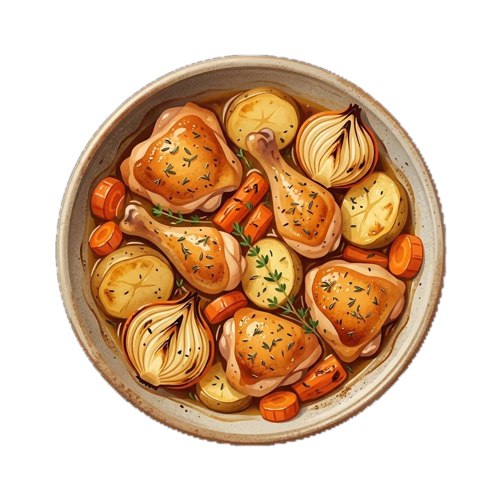 Oven-Baked Chicken with Root Vegetables