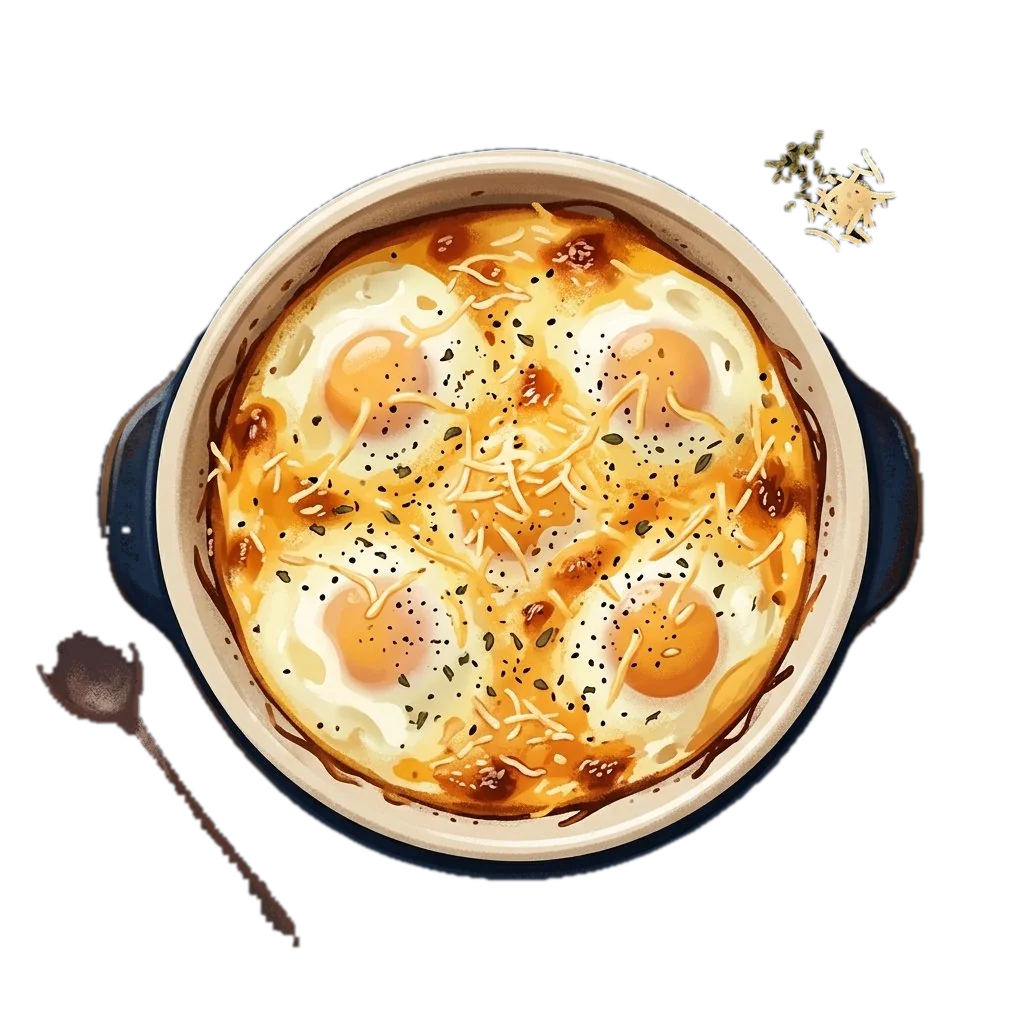 Baked Eggs and Cheese