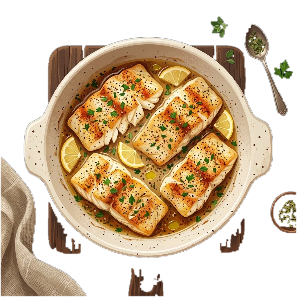 Herb-Baked Cod Fillets