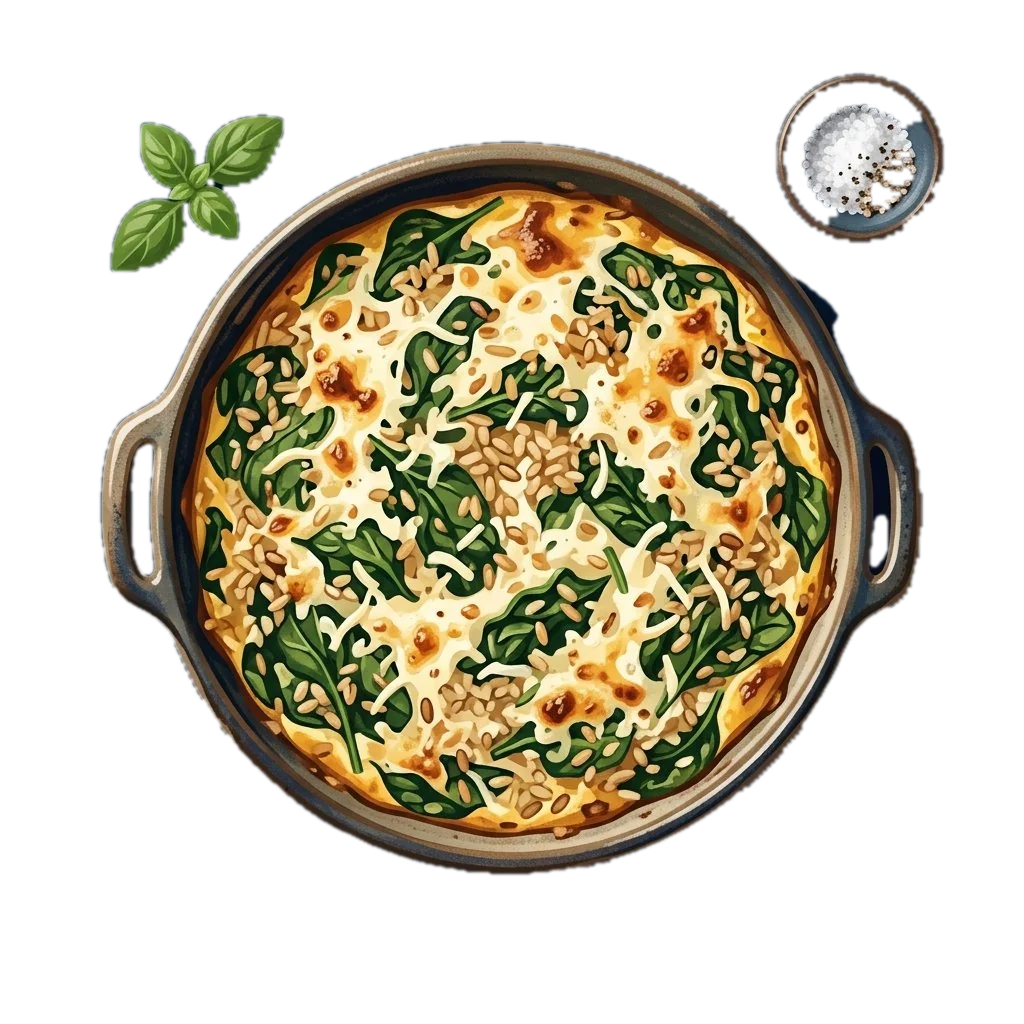 Baked Spinach and Brown Rice Casserole