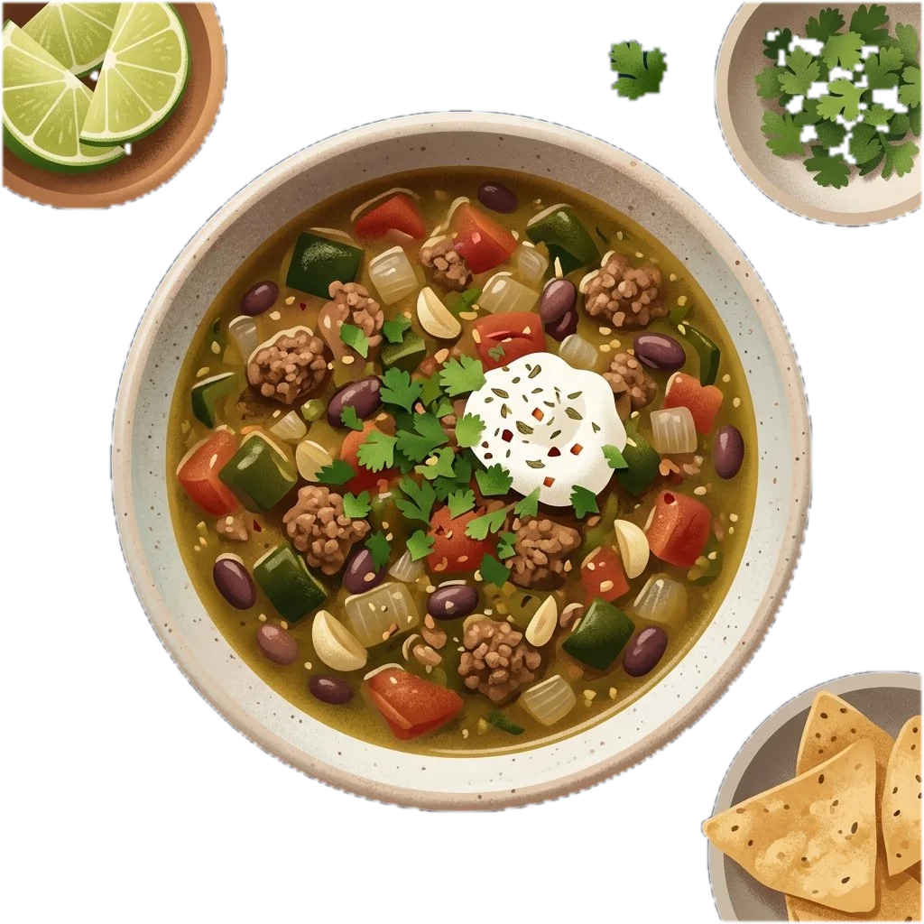 Beef and Bean Chile Verde