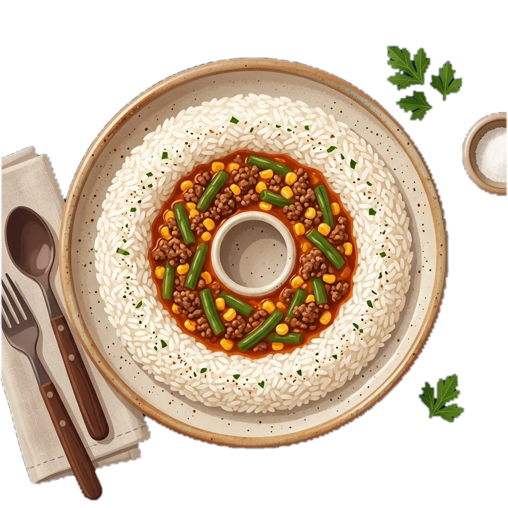 Beef and Vegetable Rice Ring