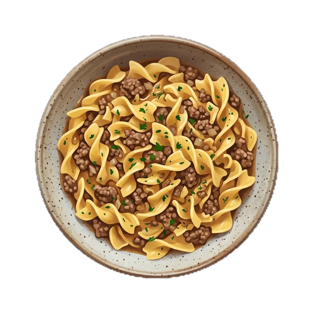 Savory Beef and Egg Noodles