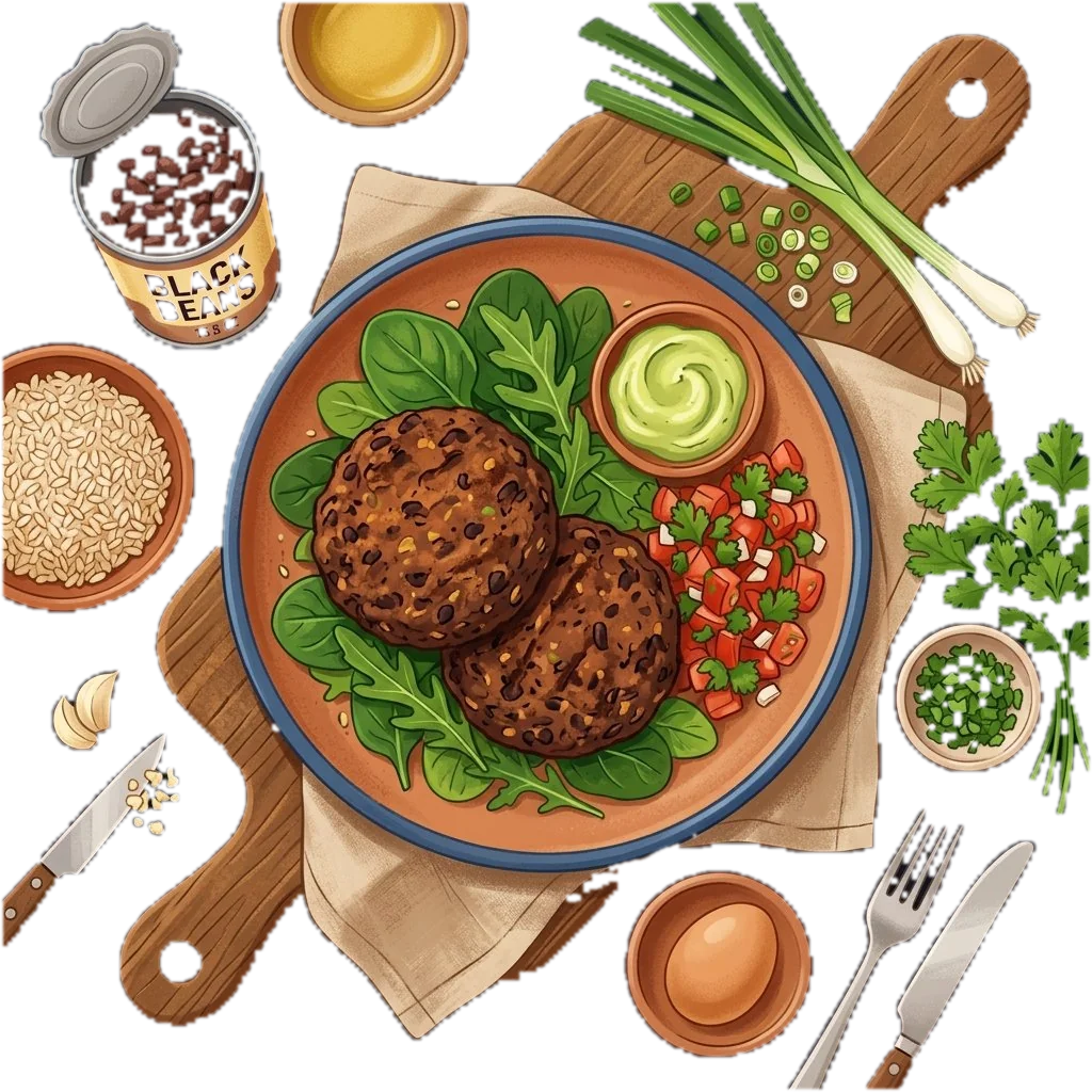 Savory Black Bean Burgers