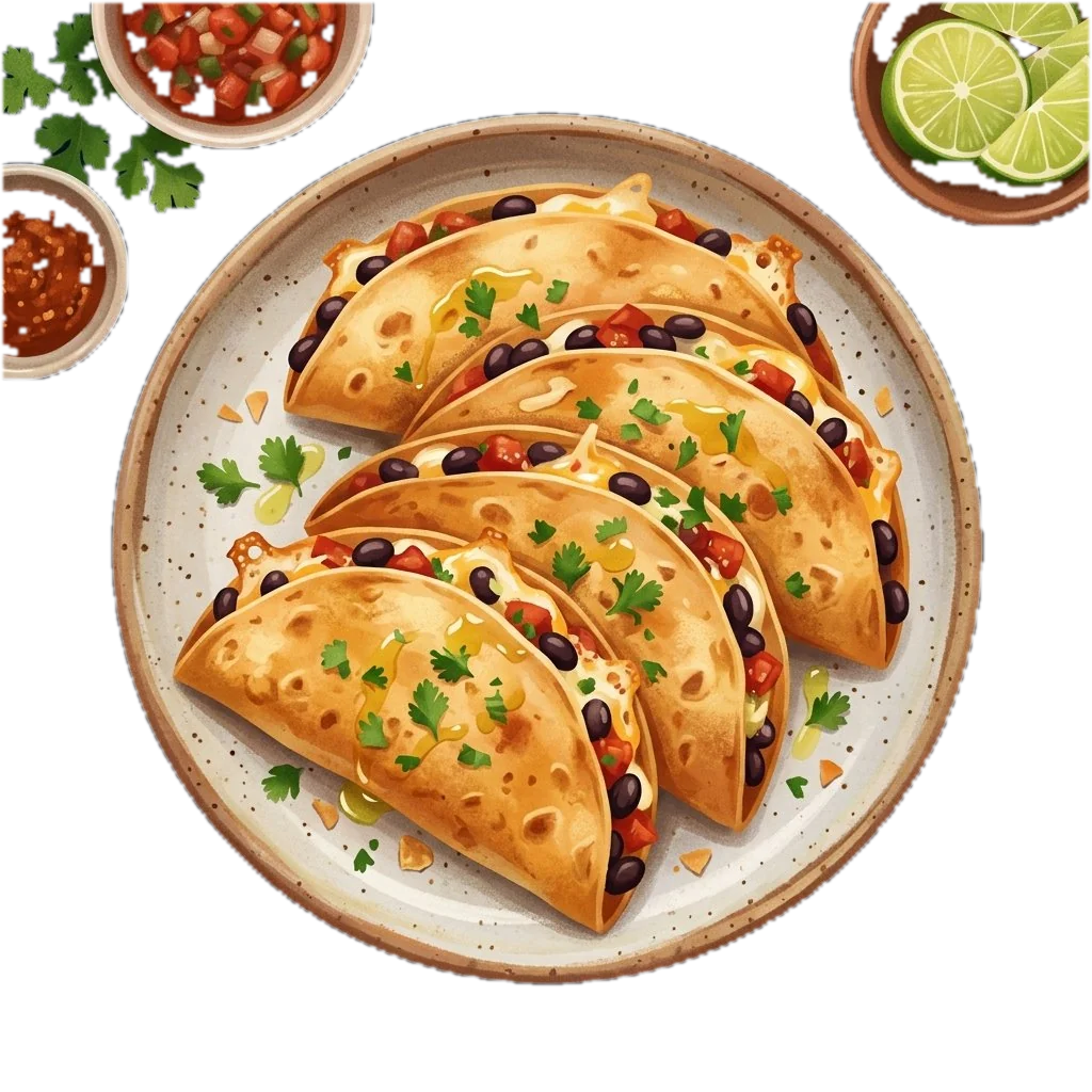 Crispy Black Bean Quesadillas