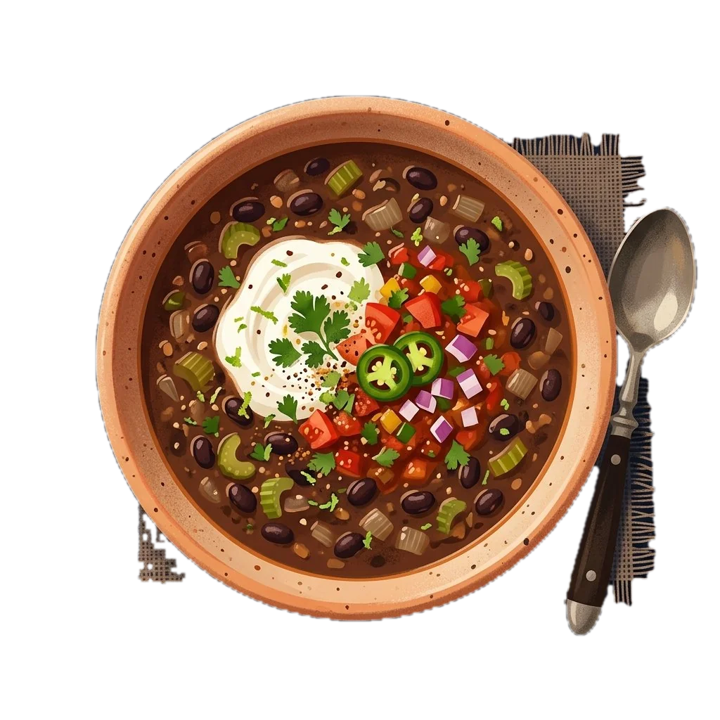 Warm and Zesty Black Bean Soup