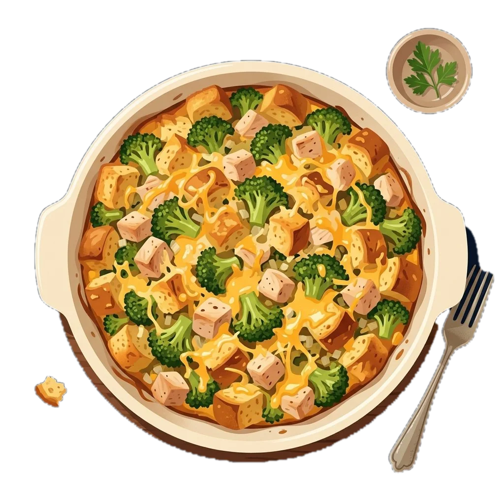 Savory Chicken and Broccoli Bread Bake