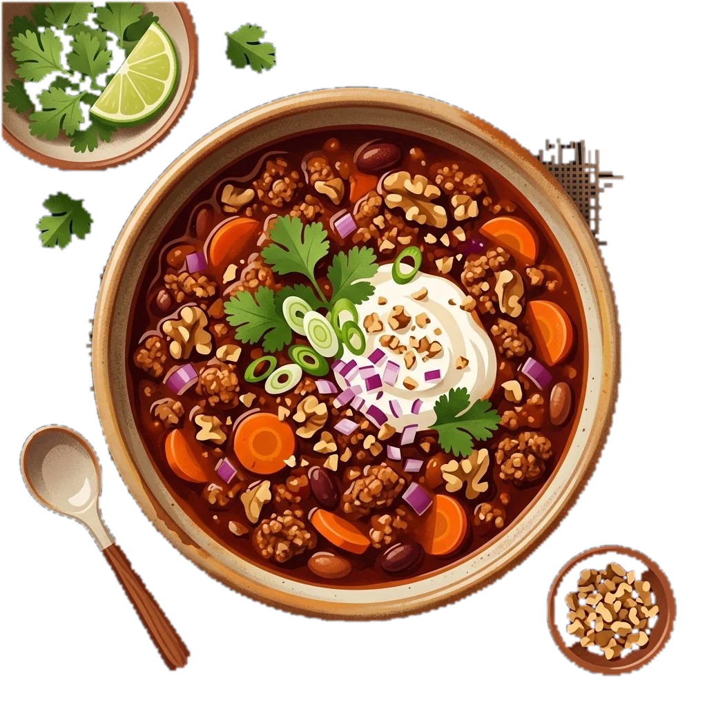 Hearty Turkey and Walnut Chili