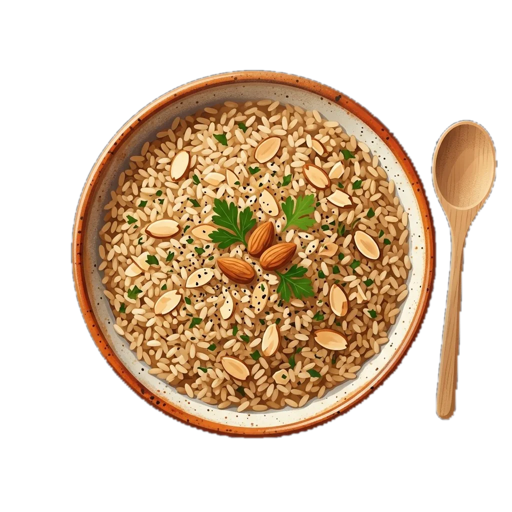 Almond and Herb Brown Rice Pilaf