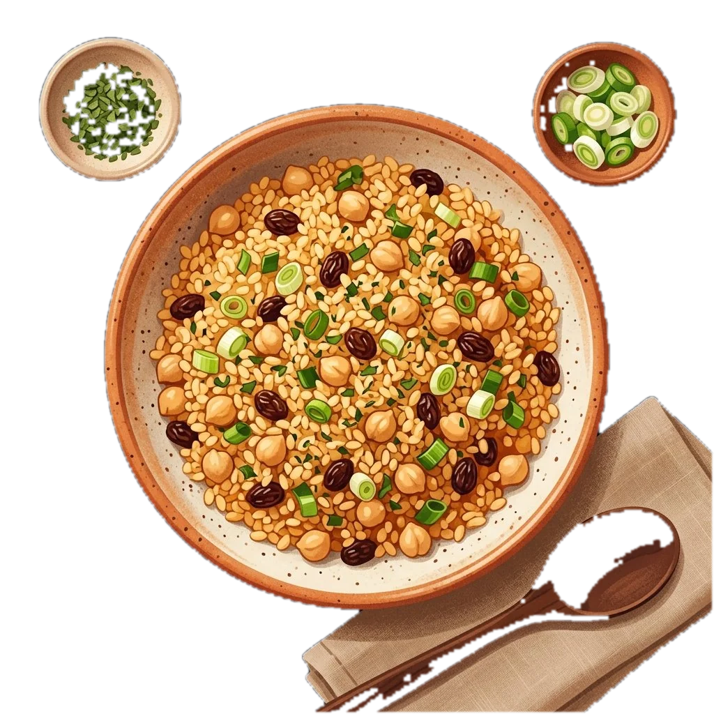 Bulgur and Chickpea Salad with Raisins