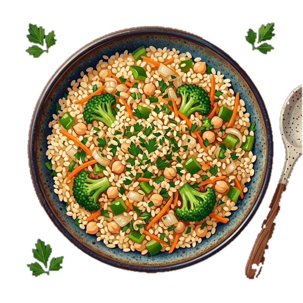 Bulgur, Vegetable & Chickpea Salad