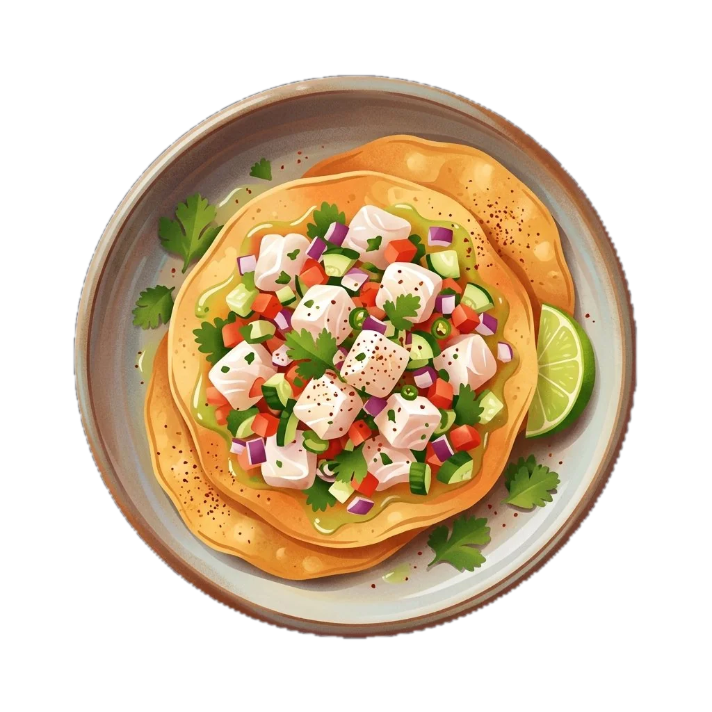 Lime-Cured Fish Ceviche Tostadas (Ceviche de Pescado)