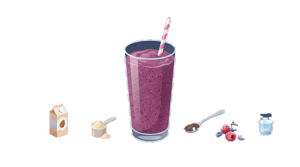 Chia Berry Protein Shake