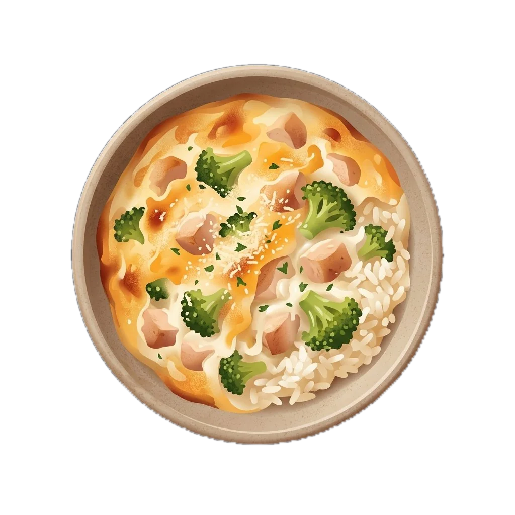 Creamy Chicken and Broccoli Rice Bake