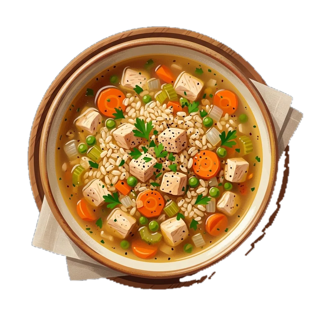 Hearty Chicken and Brown Rice Soup