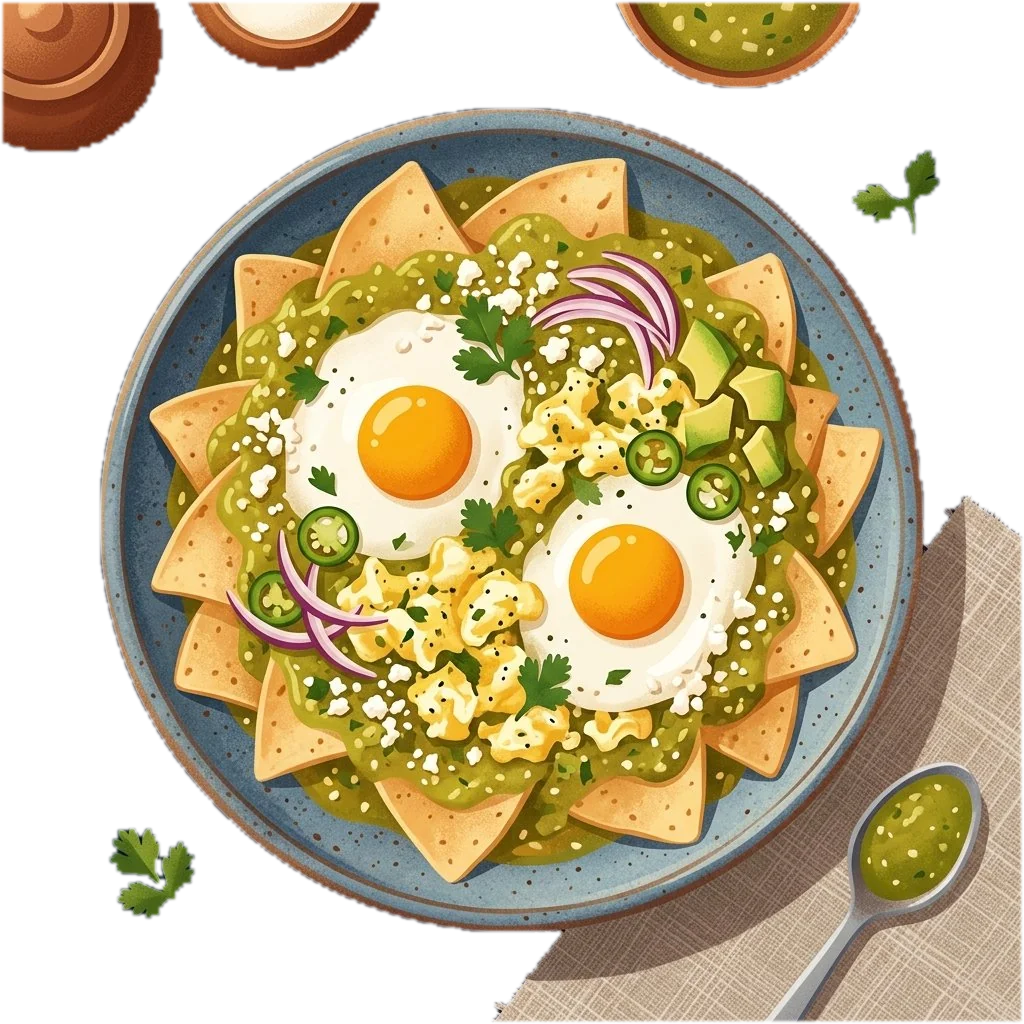 Light Green Chilaquiles (Chilaquiles Verdes)