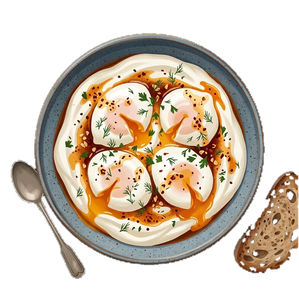 Çılbır (Turkish Poached Eggs with Yogurt)