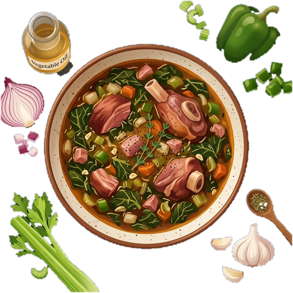Collard Green and Ham Hock Gumbo