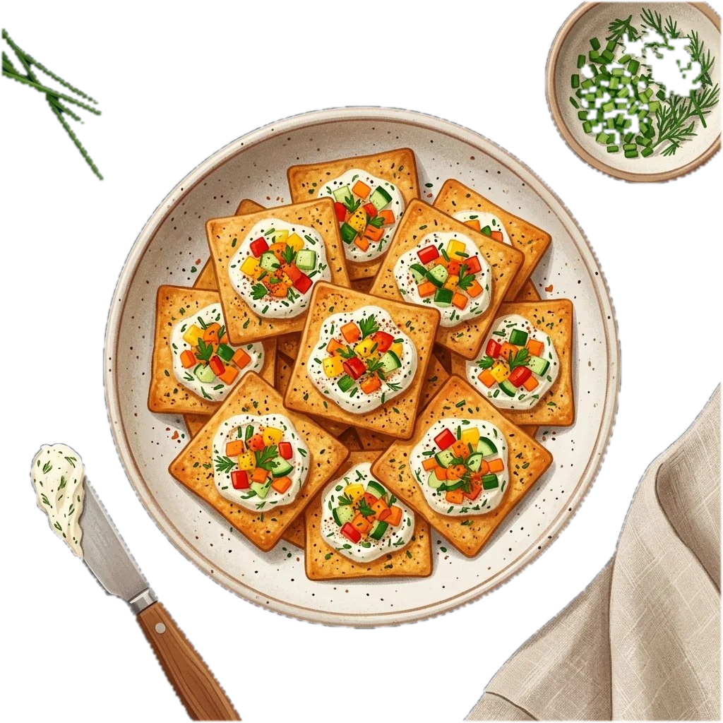 Crispy Tortilla Bites with Herbed Cream Cheese