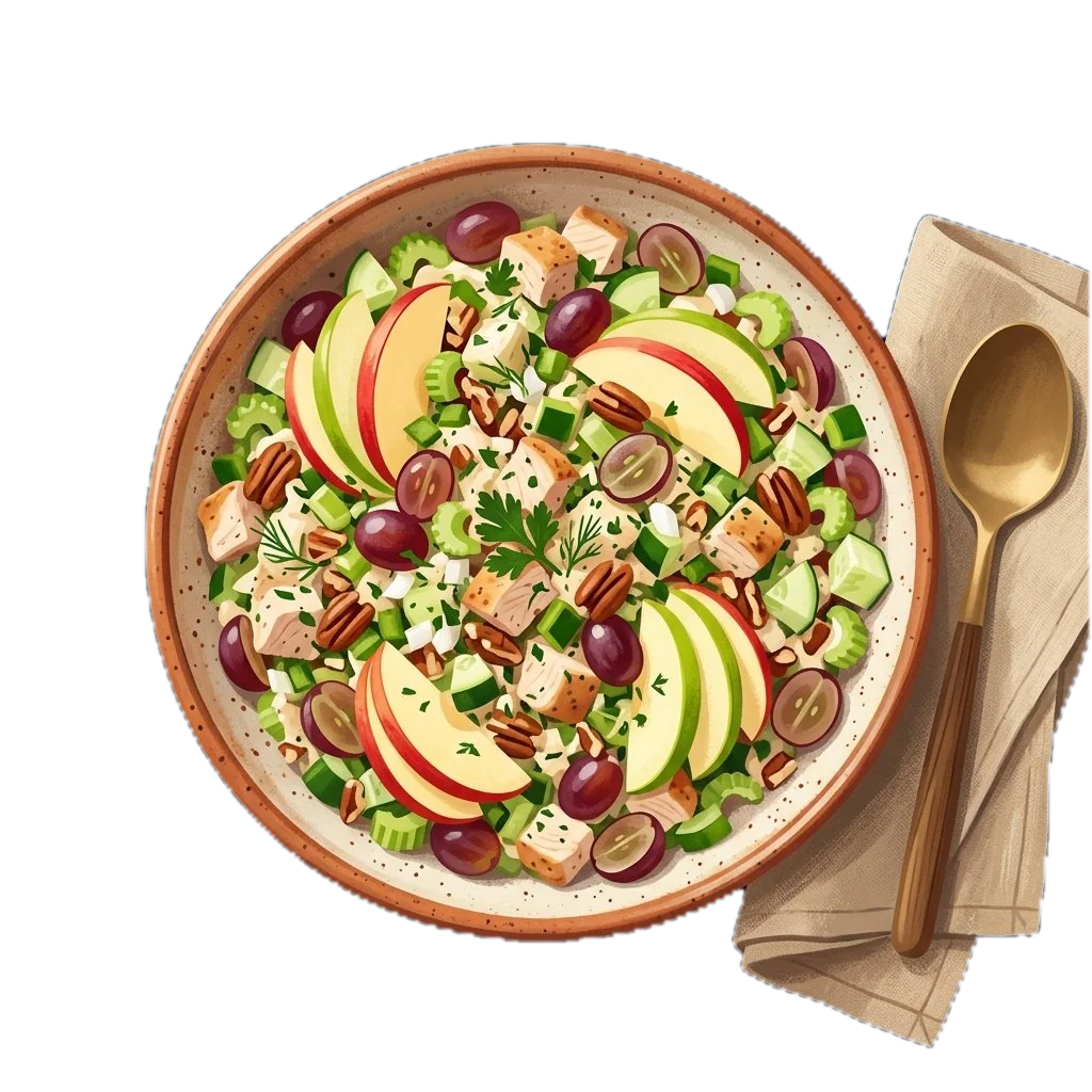 Crunchy Chicken Salad with Apples and Grapes