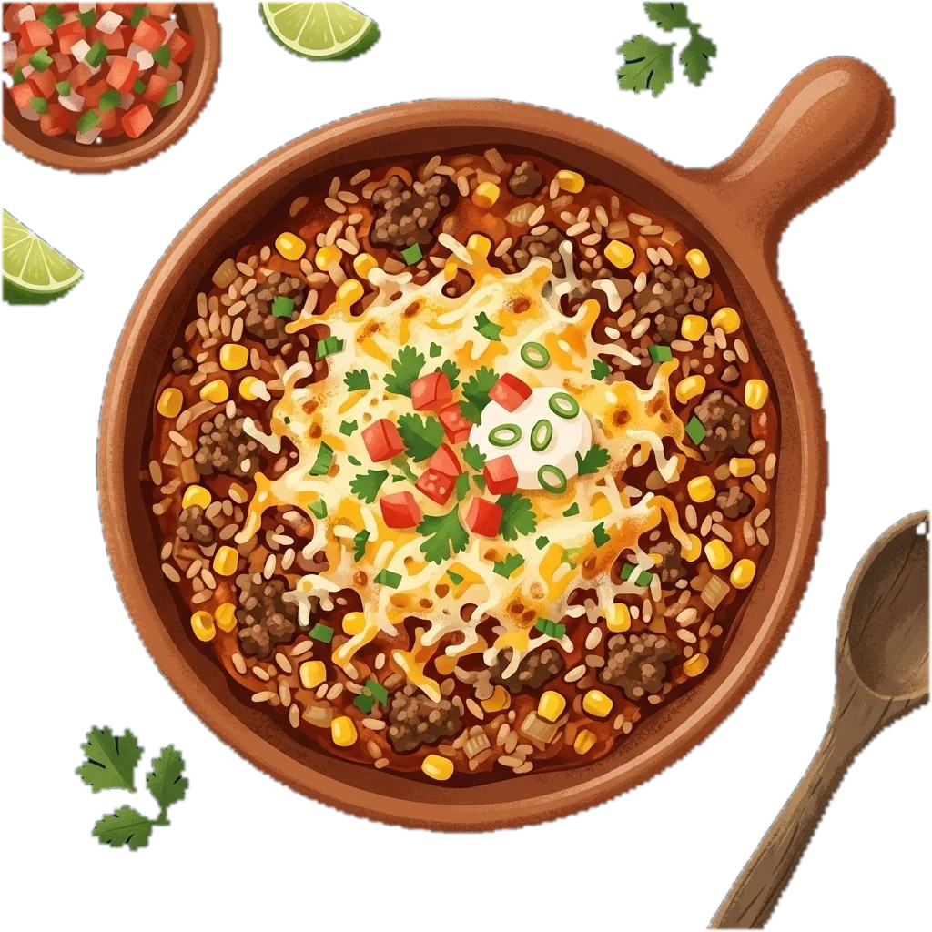 Enchilada Beef and Rice Skillet