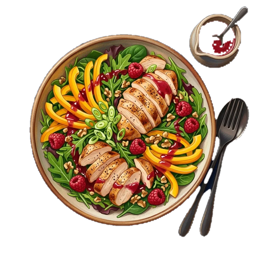 European Chicken Salad with Raspberry Vinaigrette
