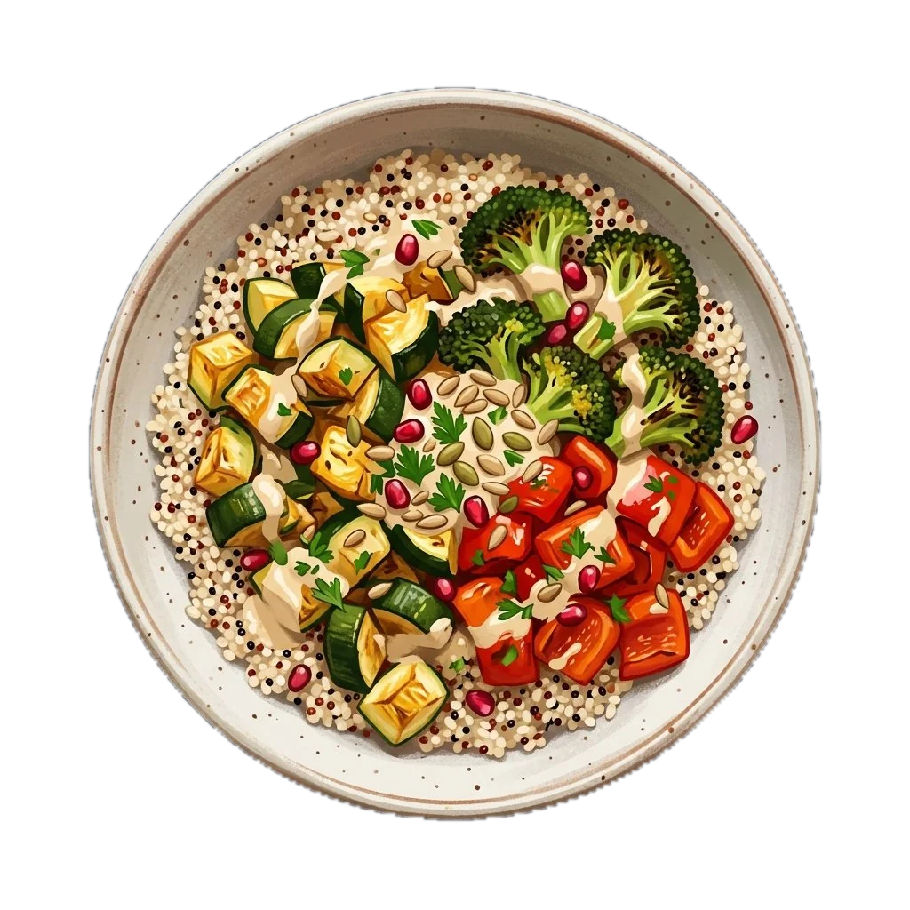 Roasted Veggie Quinoa Bowl