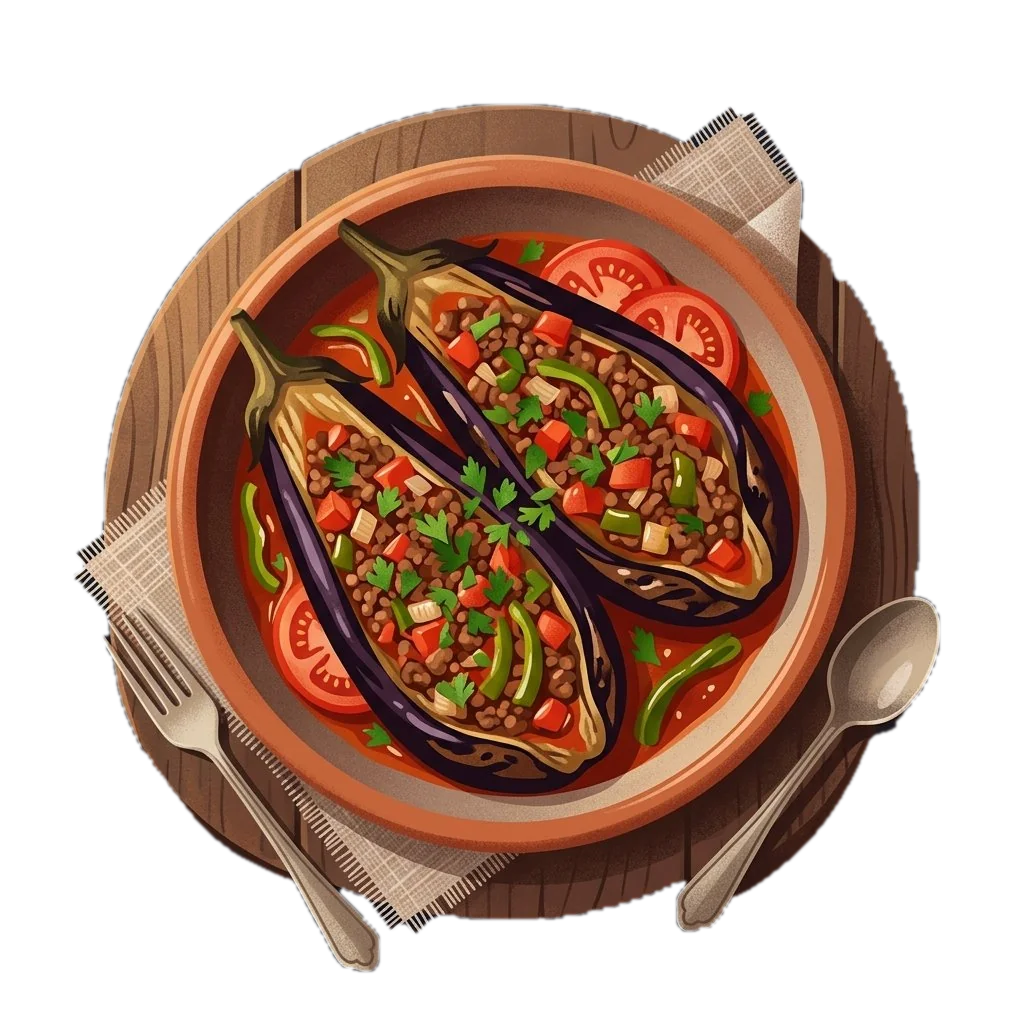 Oven-Baked Karniyarik (Stuffed Eggplant)