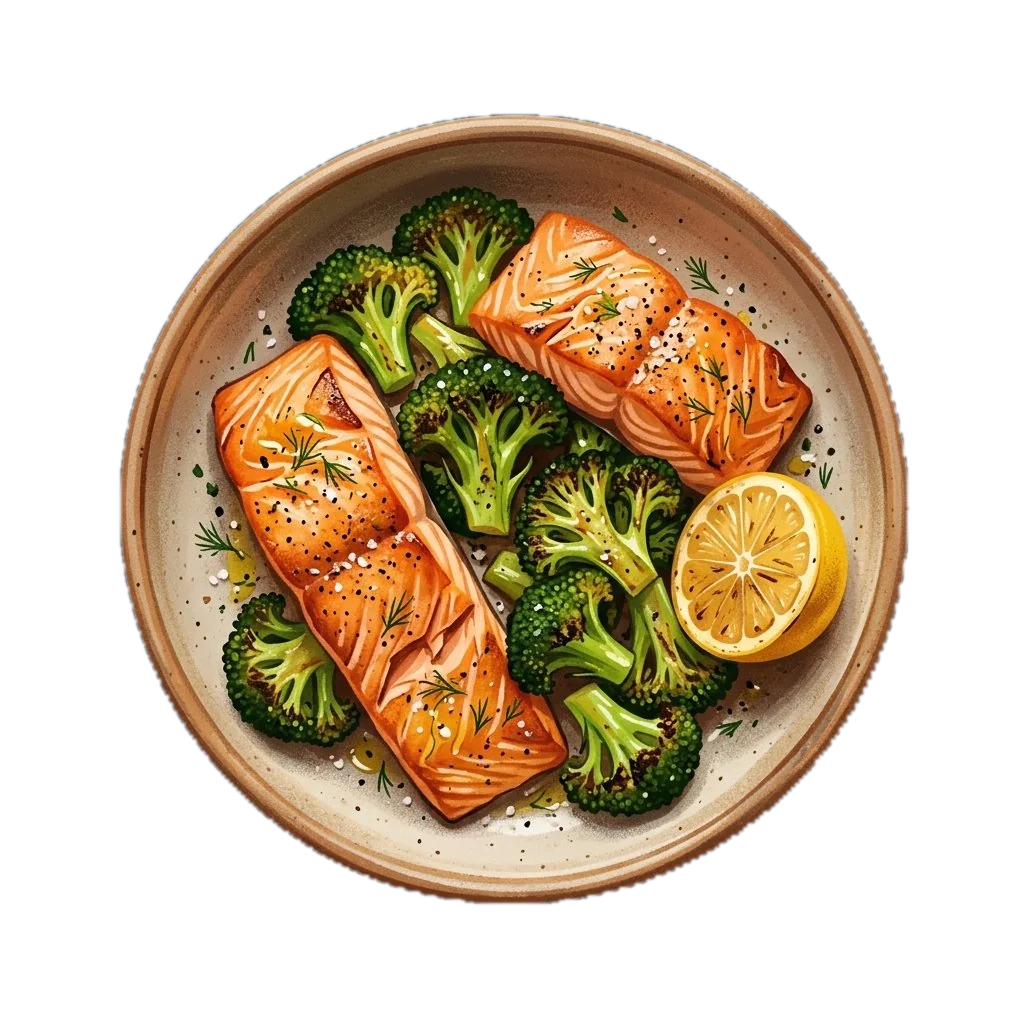 Baked Salmon with Broccoli