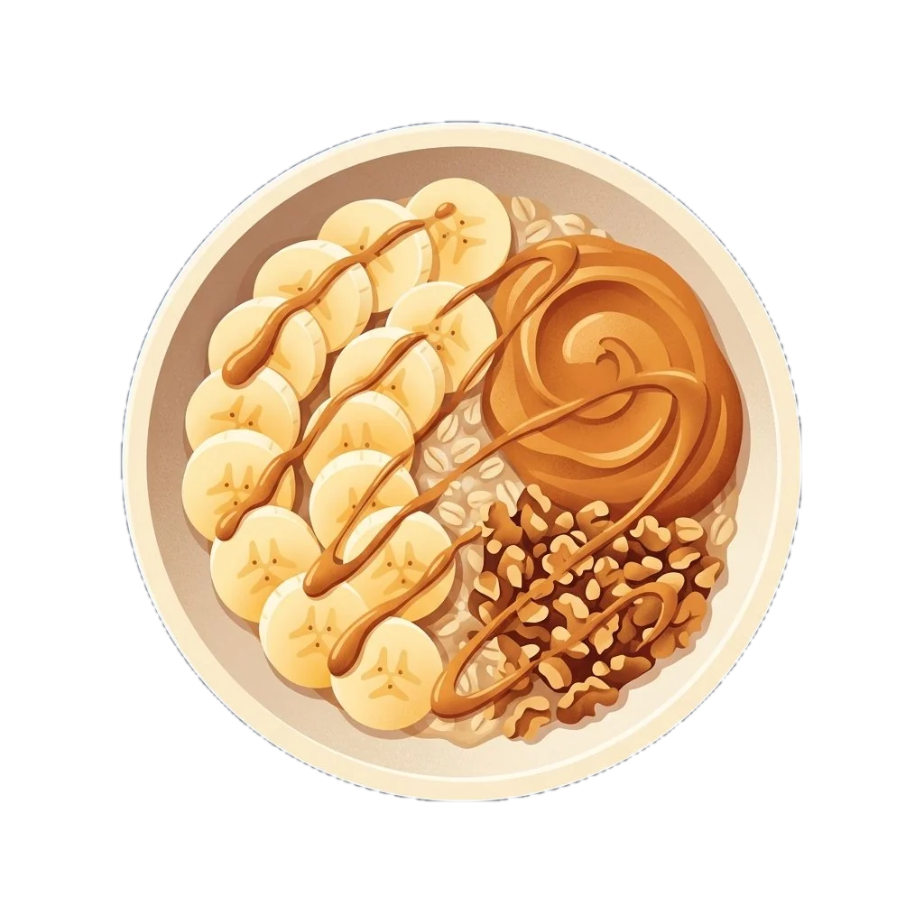 Peanut Butter Banana Mass Oat Bowl