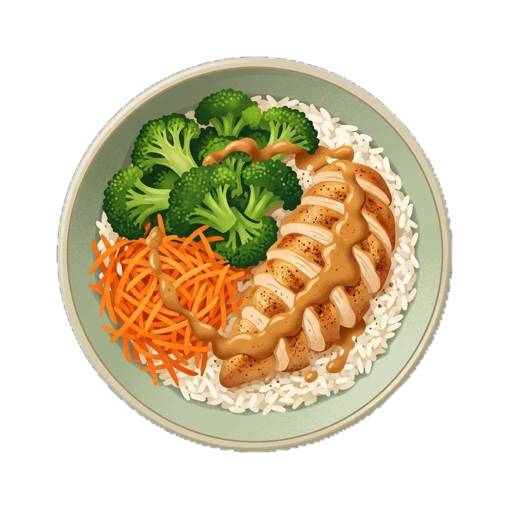 Peanut Chicken Rice Mass Bowl