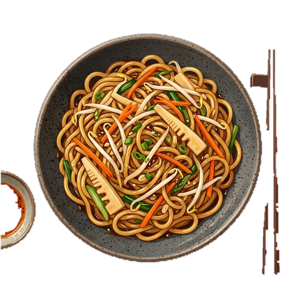 Five Happiness Stir-Fried Noodles