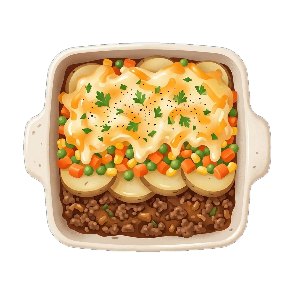 Four-Layer Beef and Potato Casserole