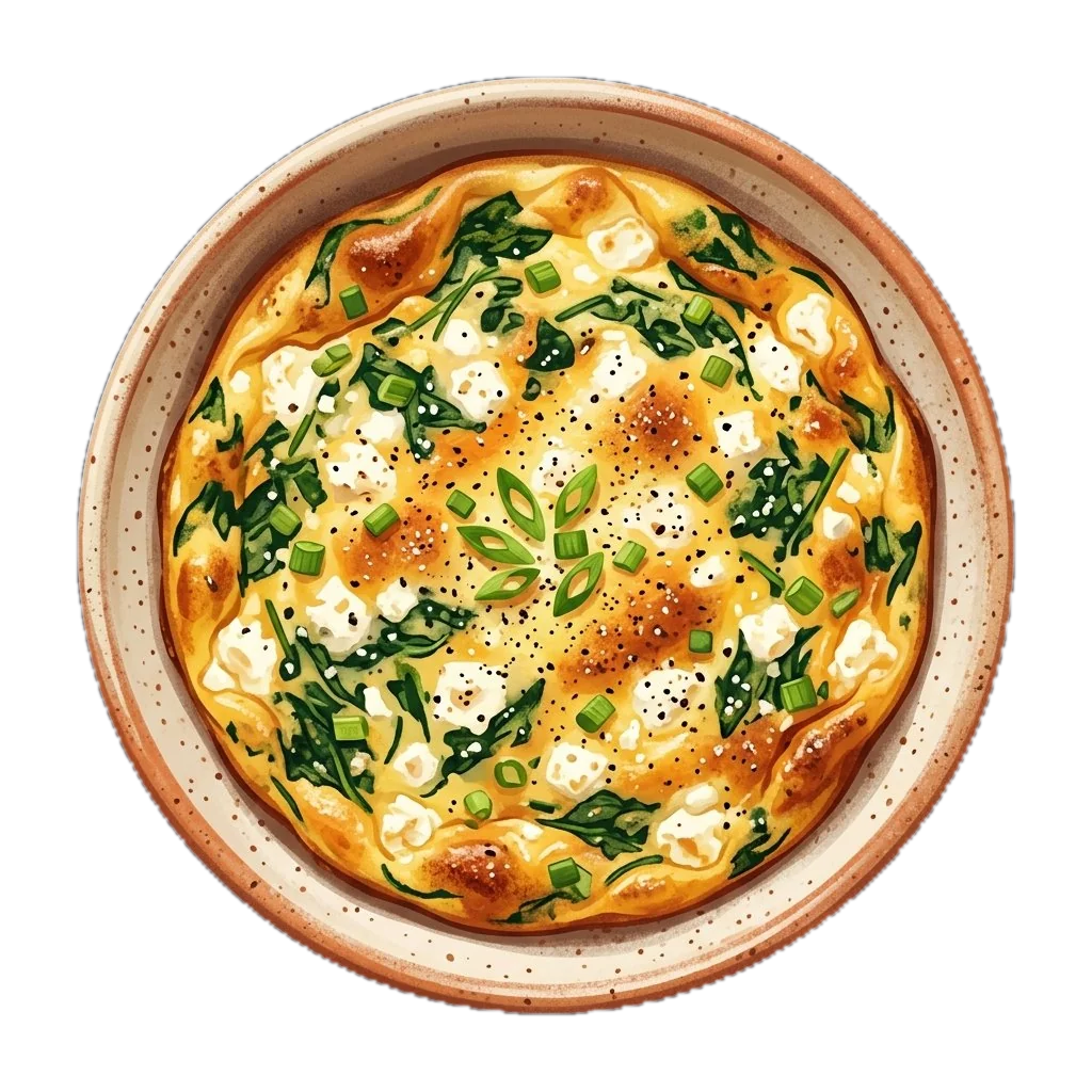 French Spinach and Feta Frittata