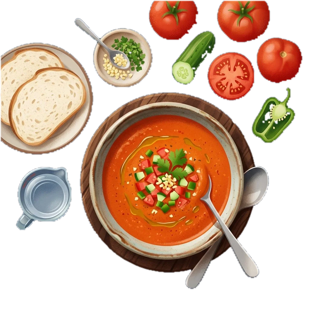 Chilled Tomato Soup (Gazpacho)