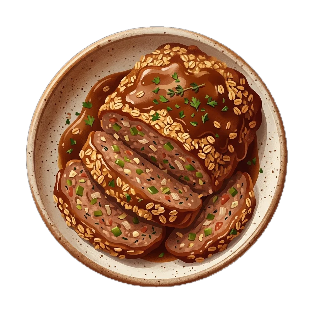 Glazed Oat-Crusted Meatloaf