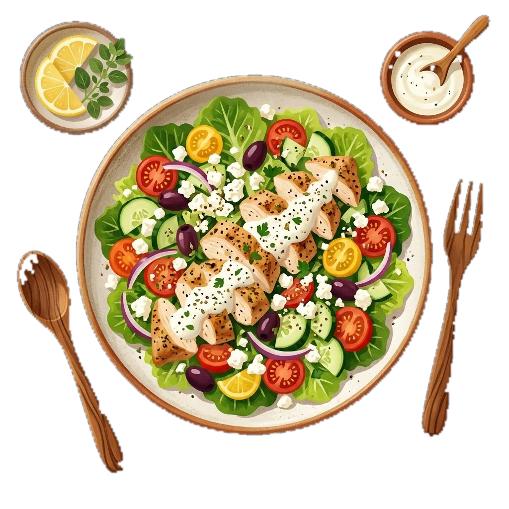 Greek Salad with Chicken