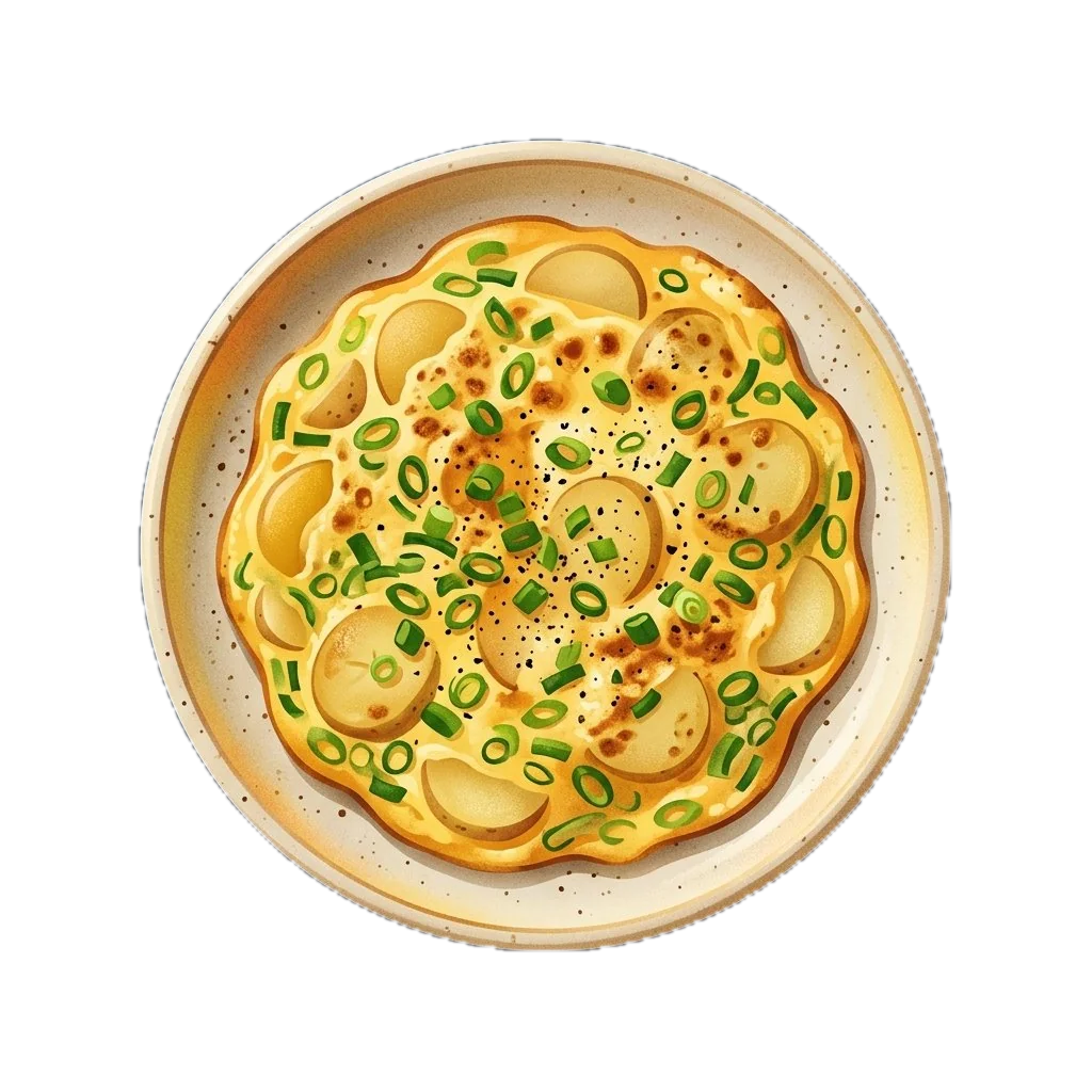 Potato and Green Onion Omelet