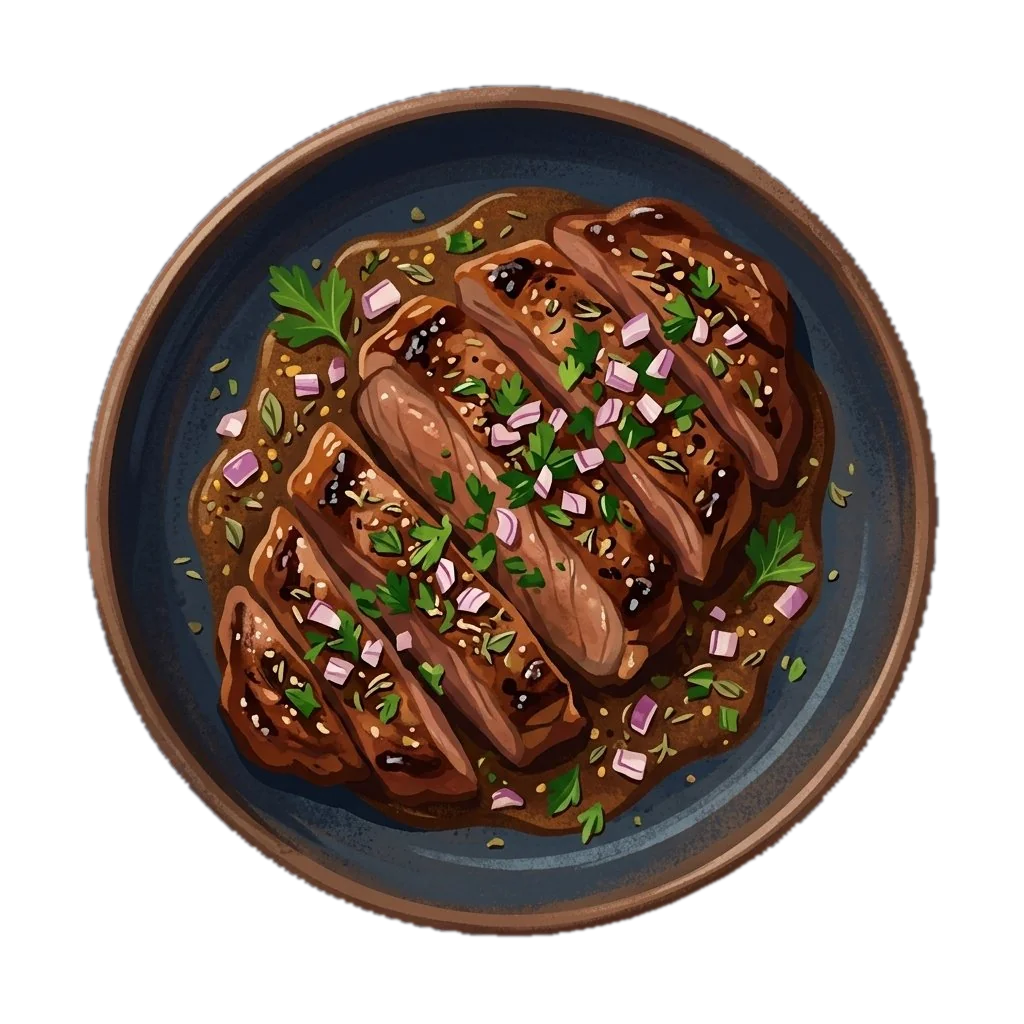 Herb-Marinated Broiled Beef Steak