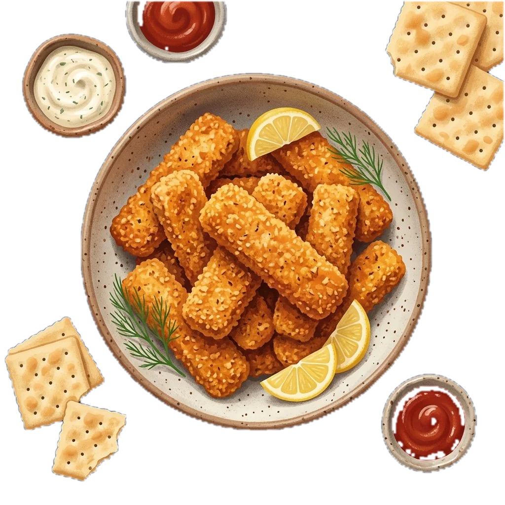 Crispy Salmon Fish Sticks