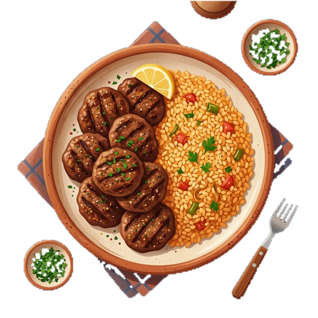 Grilled Meatballs with Bulgur