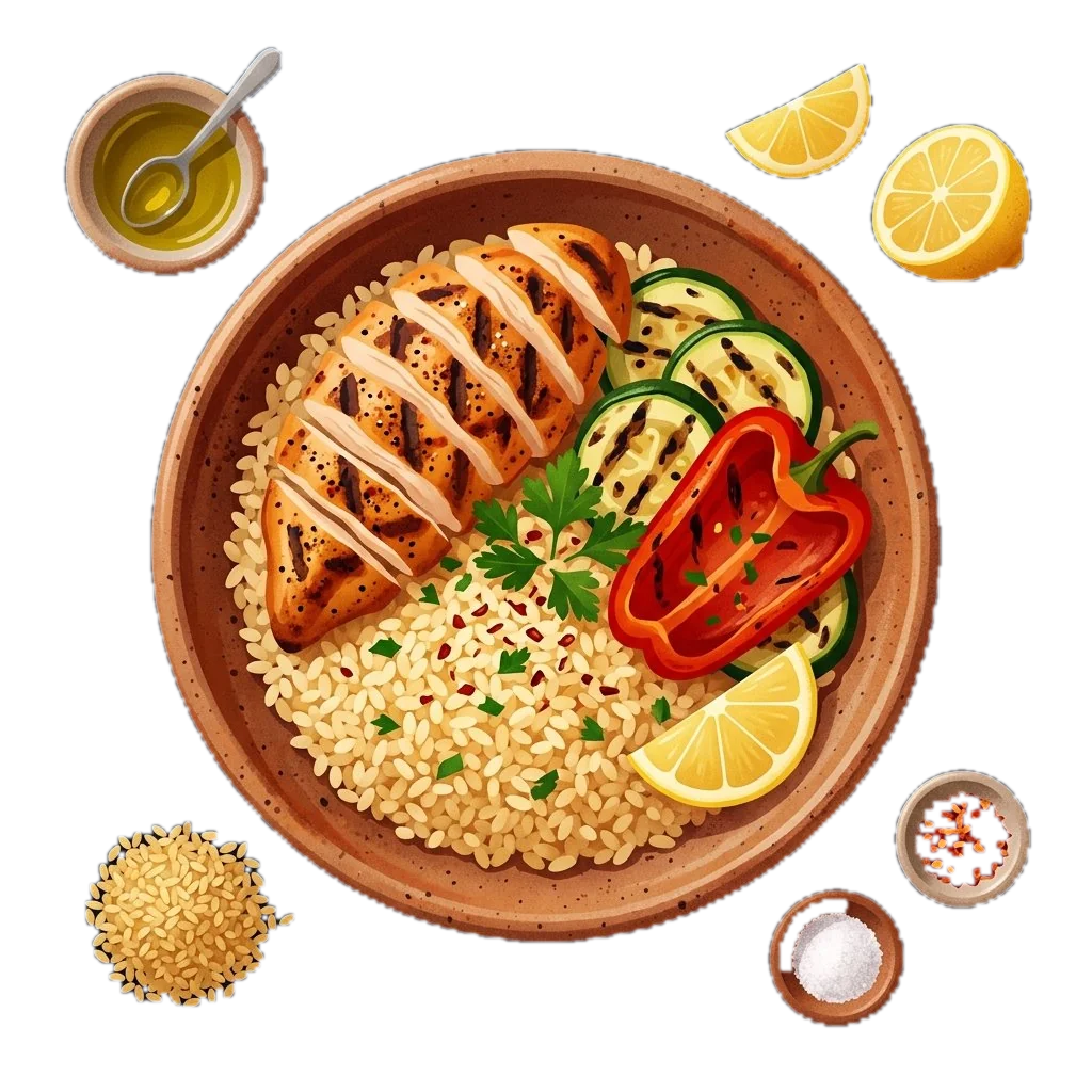 Grilled Chicken Bulgur Bowl