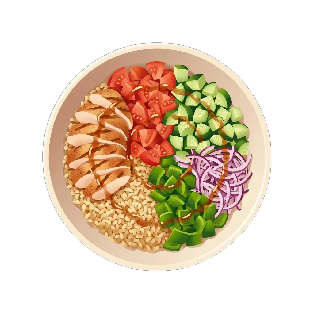 Grilled Chicken Shepherd's Salad Bowl
