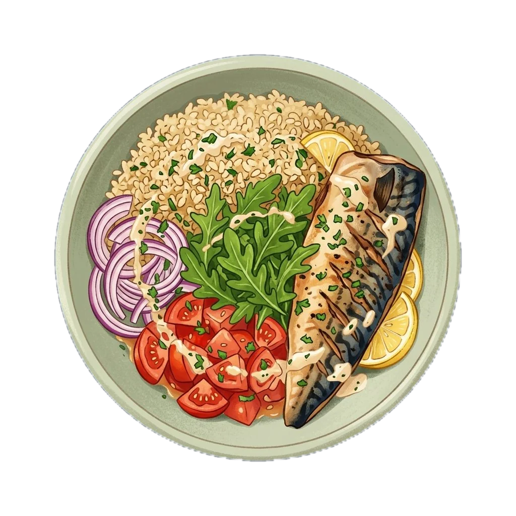 Grilled Mackerel Bowl