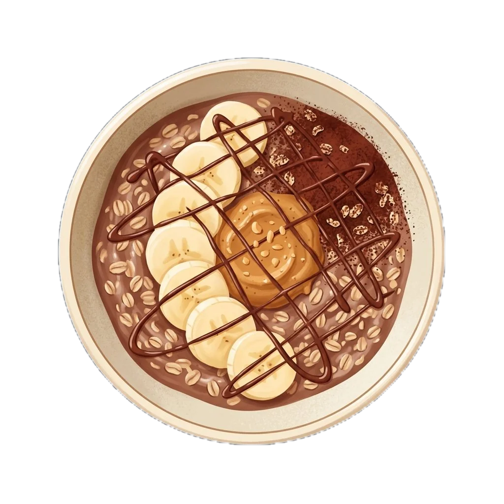 Chocolate Protein Oatmeal Bowl