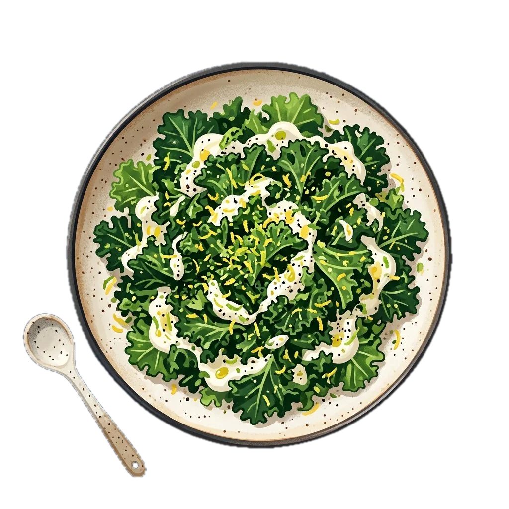 Zesty Kale Salad with Creamy Yogurt Dressing