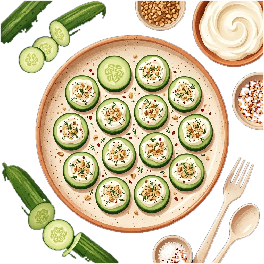 Cucumber Labneh Bites